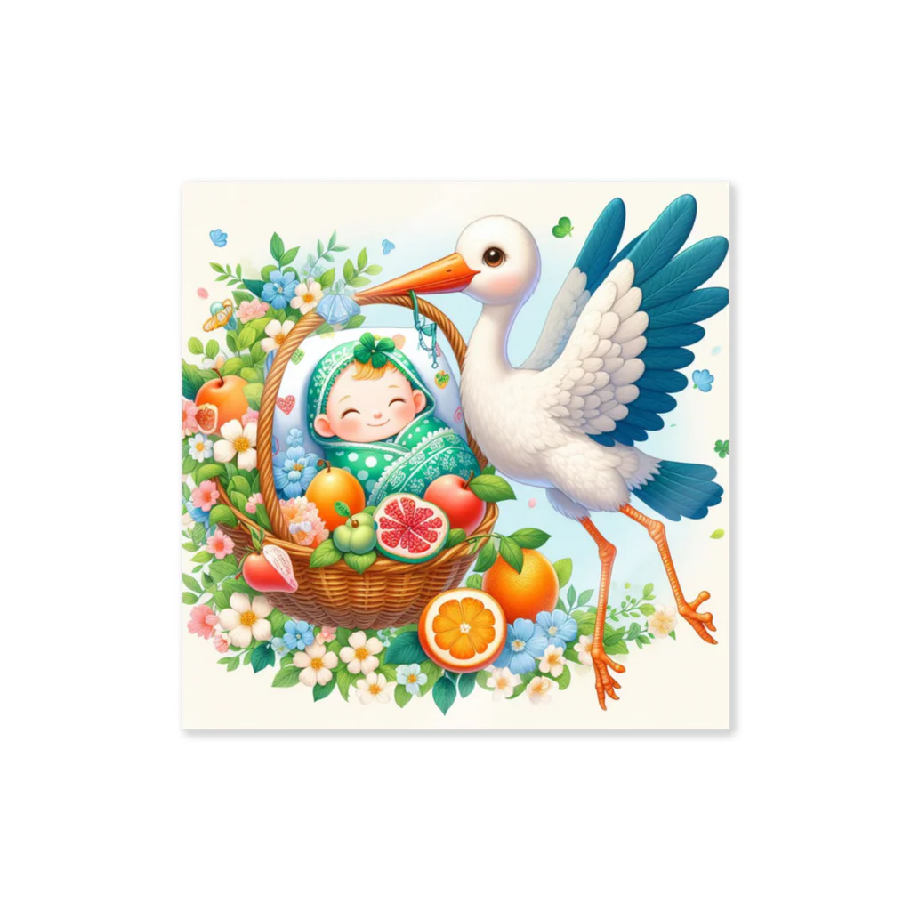 Kai🐚の幸せを呼ぶコウノトリ2/Stork of Happiness2 Sticker