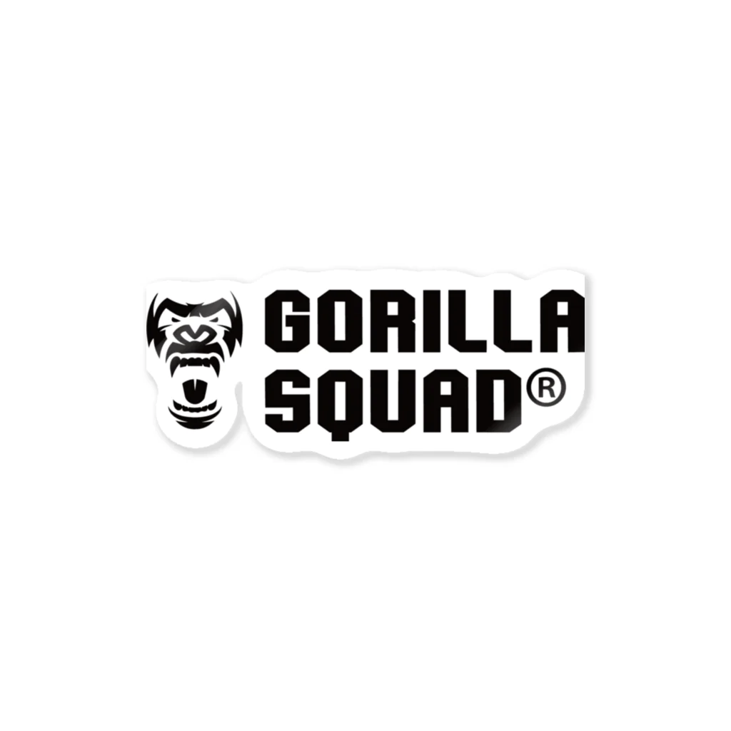 GORILLA SQUAD 公式ノベルティショップのGORILLA SQUAD ロゴ黒 Sticker