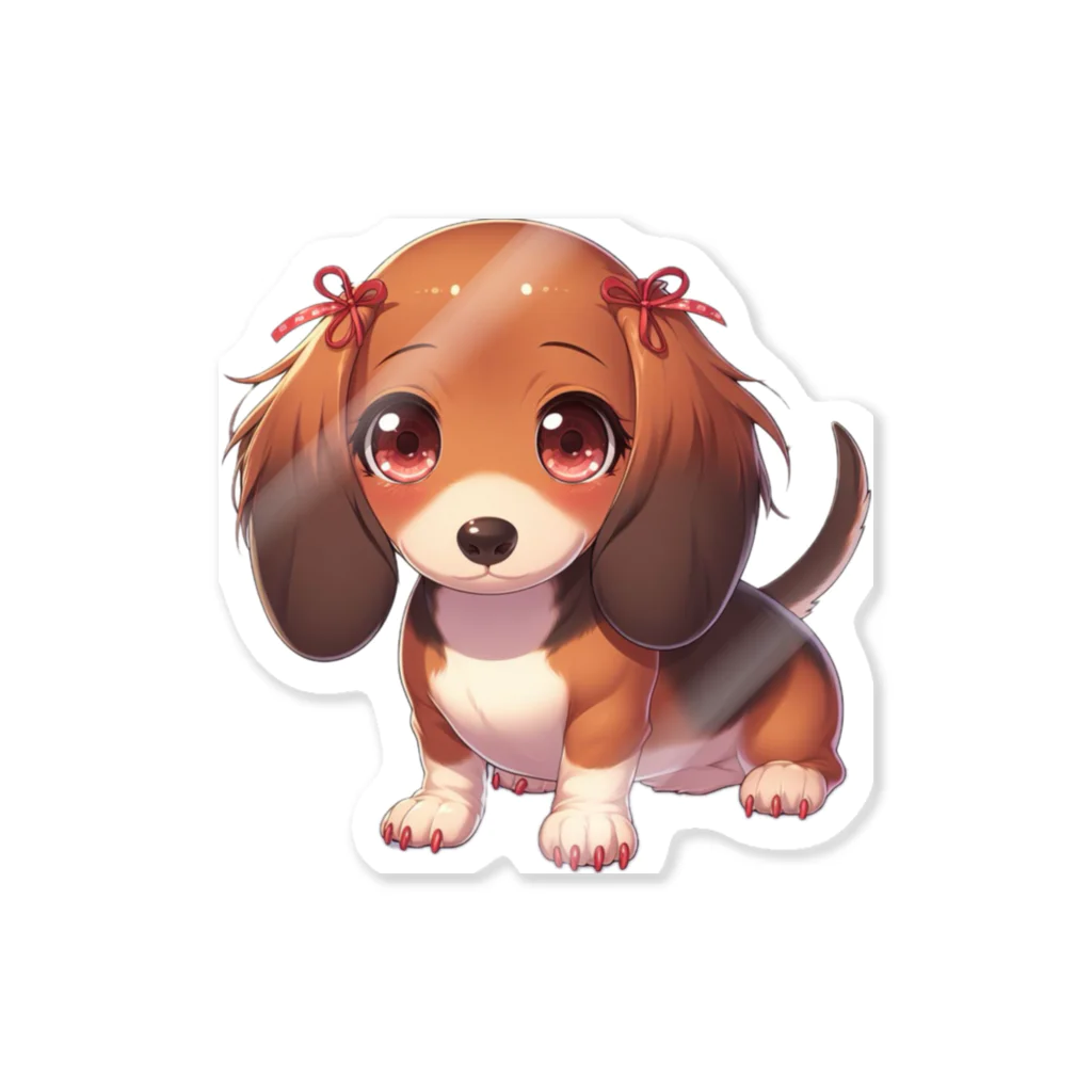 Dog Selectionのミニチュアダックス　女の子　アイテム Sticker