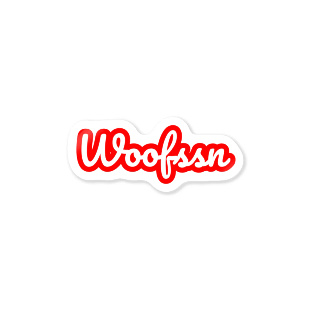 Woofssn™︎の筆記体ロゴ ステッカー