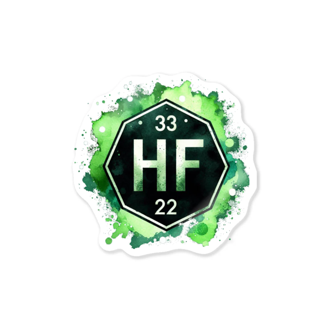 science closet（科学×ファッション）の元素シリーズ　~ハフニウム Hf~ Sticker