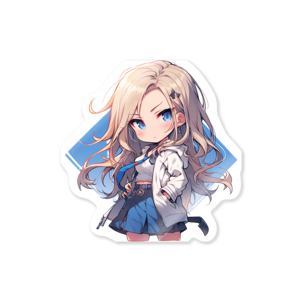 honoka_tの金髪ちびキャラ美少女 Sticker