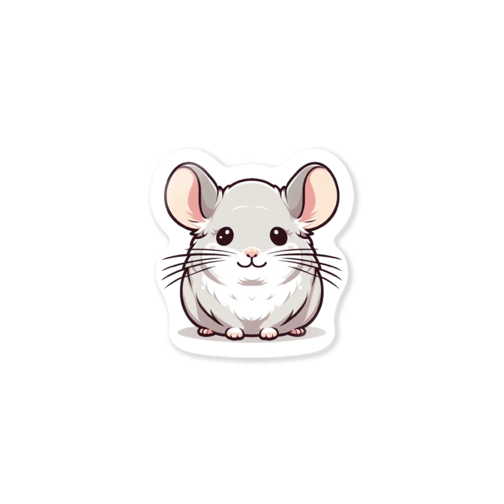 もふっとチンチラ🐭のチンチラ（シナモン） Sticker