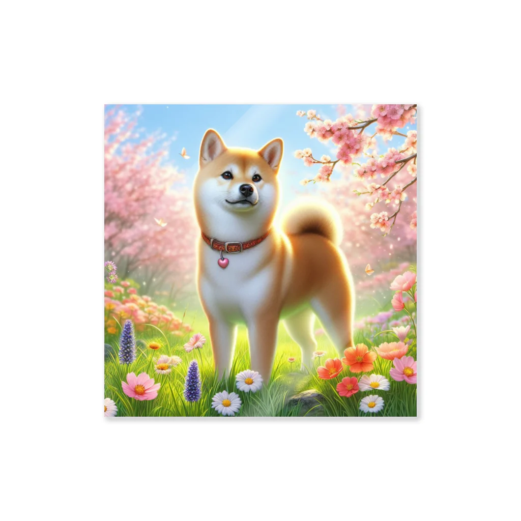 ANTARESの春の柴犬の冒険 Sticker