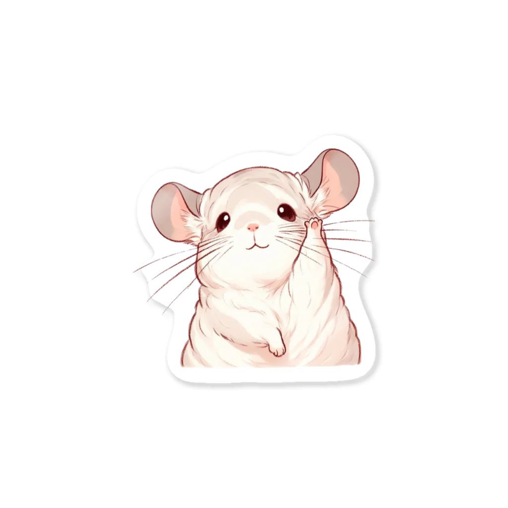 もふっとチンチラ🐭のおてあげチンチラ Sticker