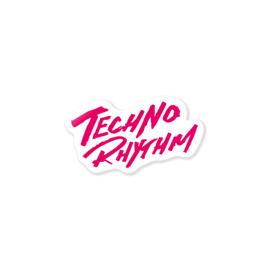 utagedesignのTECHNO RHYTHM sticker pink《CC期》 ステッカー