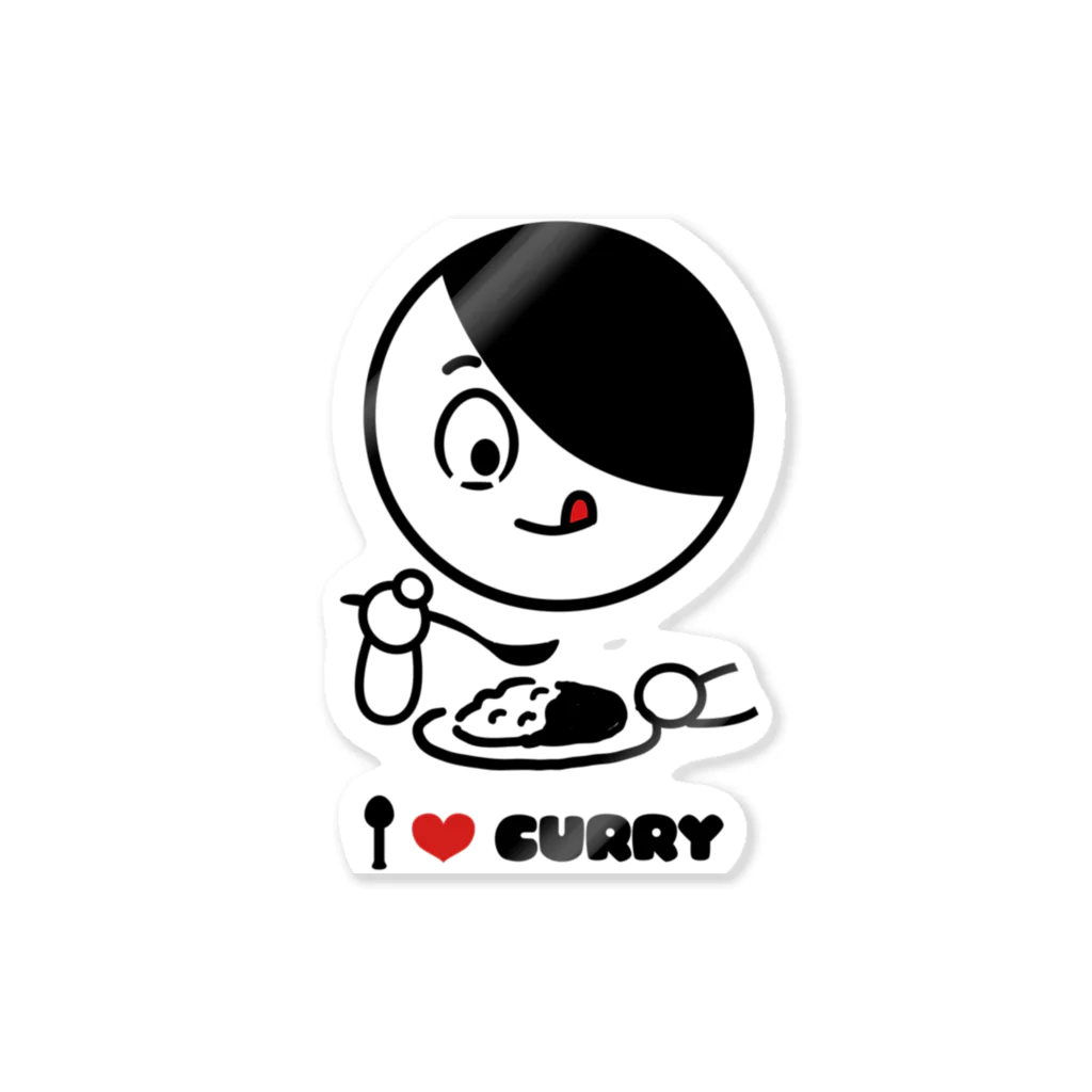 Choice The Curry ボツ案販売のカレー大好きカレーちゃん01 ステッカー