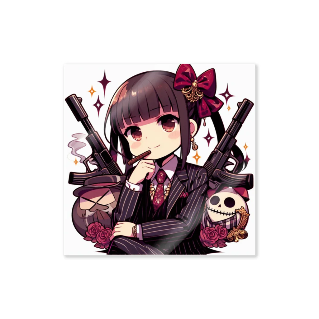 推しの美少女とアイドルのマフィア系少女 Sticker