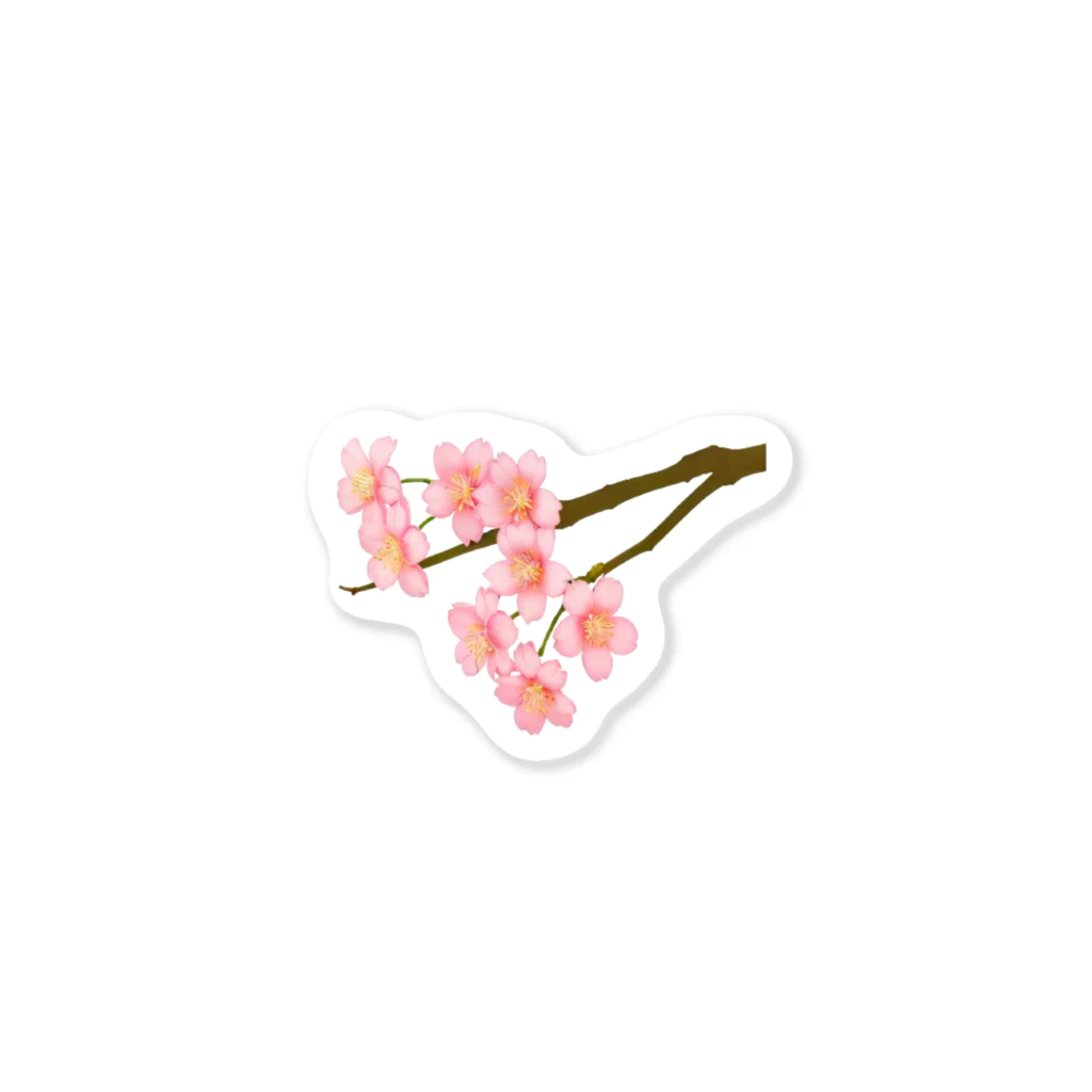 紅藤コミミズクの桜 Sticker