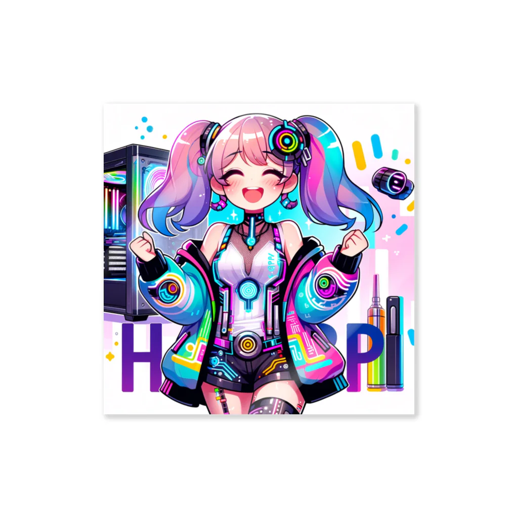 iSysのゲーミング少女ピーシースリー Sticker