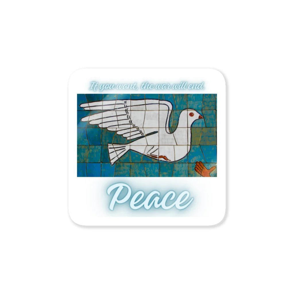 Earth-HarmonyのPeace　平和の鳩 Sticker