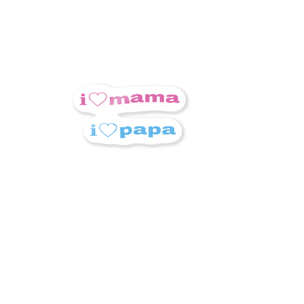 dieselllのℹ︎♡mama  ℹ︎♡papa ステッカー