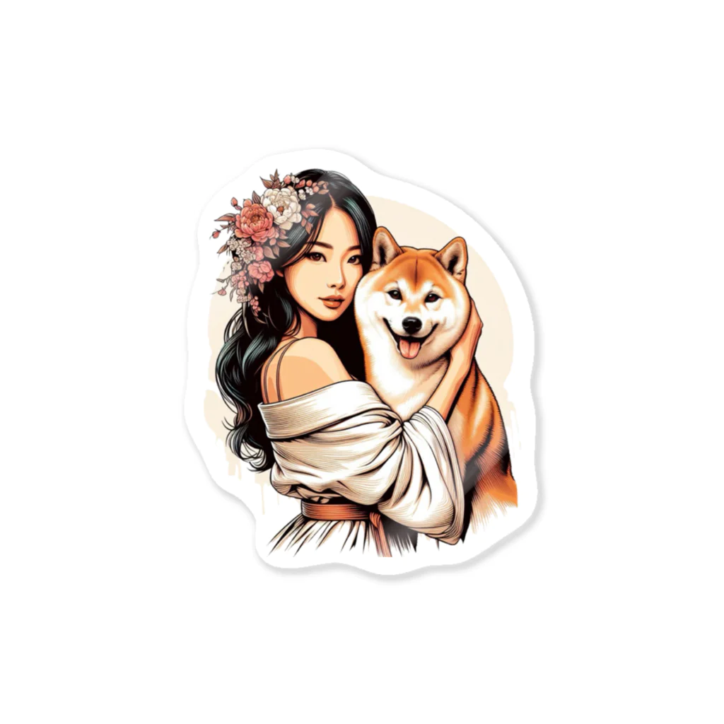 柴とか柴とか柴とか柴犬。の美少女としばいぬ。２ Sticker