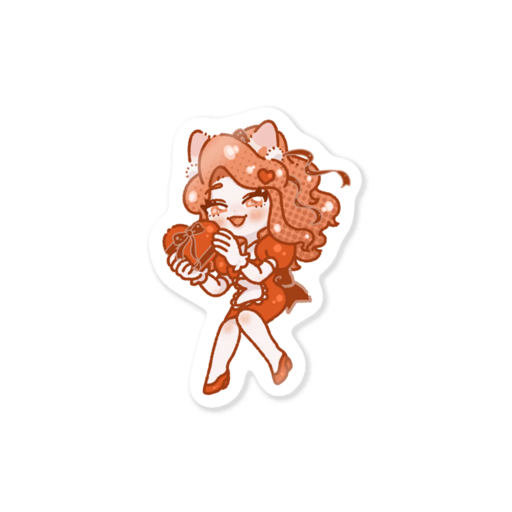 ほほえめ！みにいぬ official shopのファビュラスお姉様🧡_バレンタイン2024 Sticker