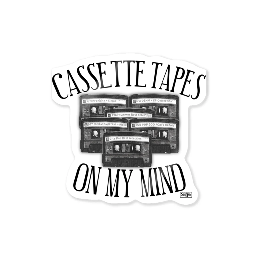 PHSG SOUND 音楽とアートのカセットテープ オンマイマインド CASSETTE TAPES ON MY MIND Ⅱ ステッカー