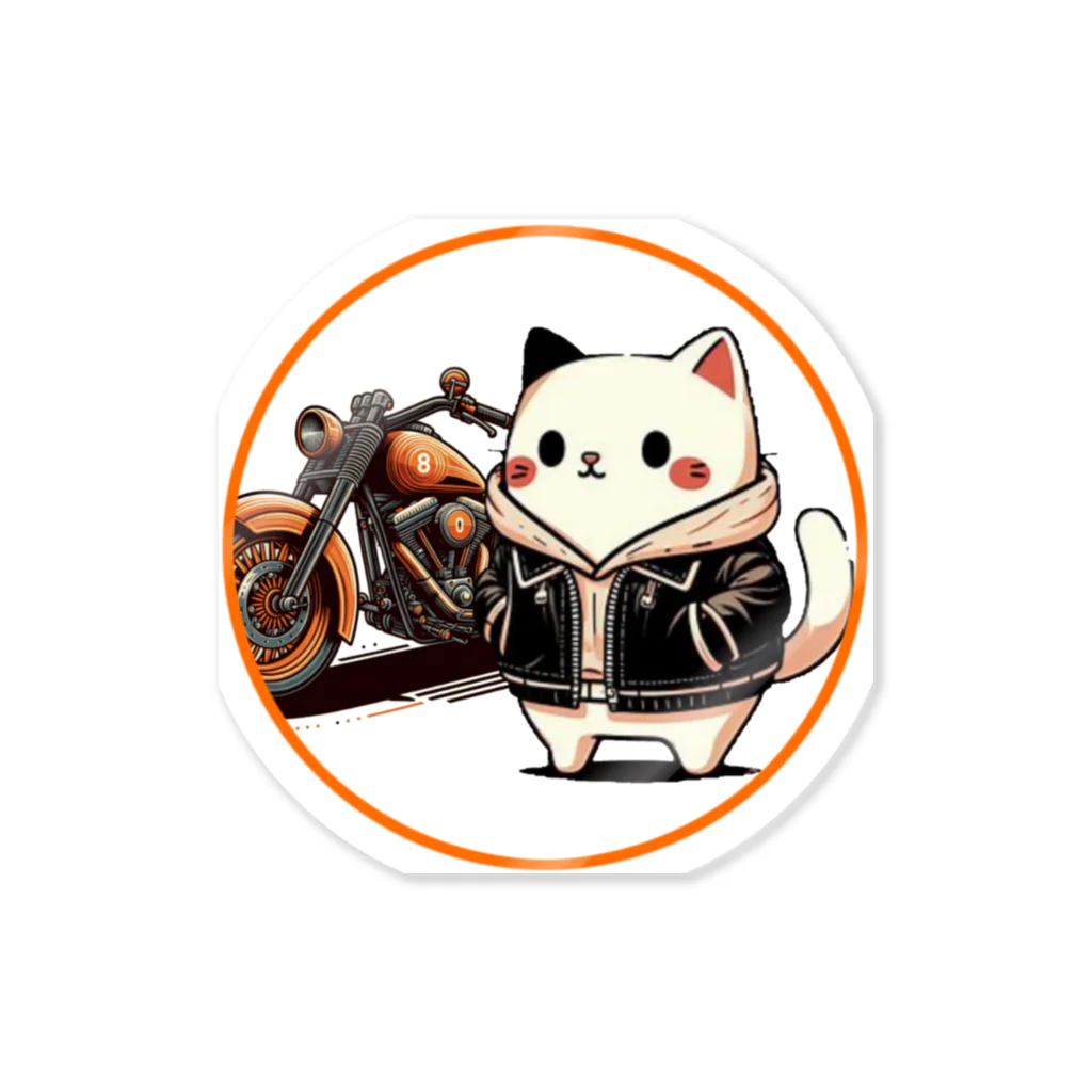 ANIMAL-BIKER’ｓ　LABOのねこらいだー2 Sticker