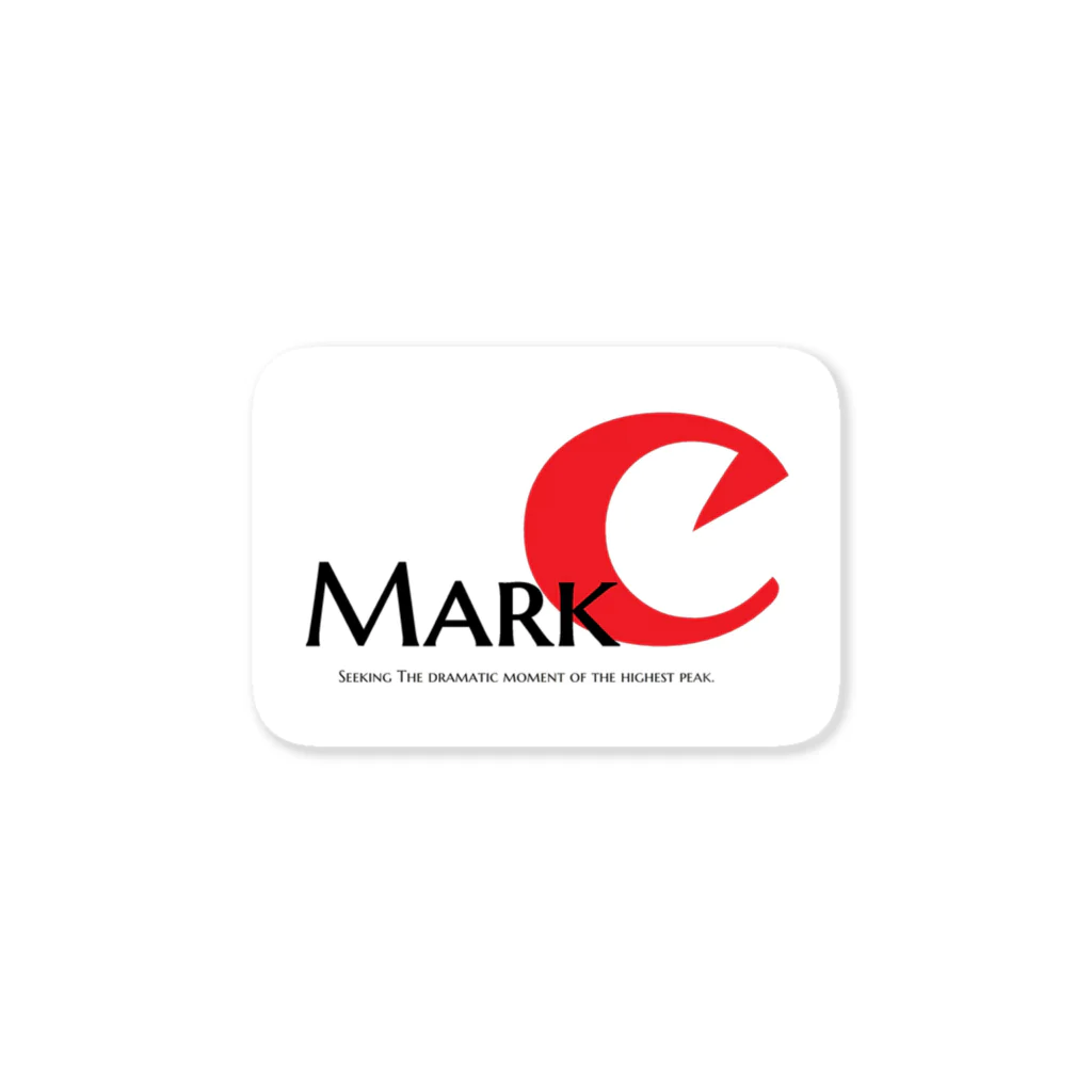 CREATERS COMMUNITY "Mark C"のMark C LOGO WHITE SLOGAN ステッカー