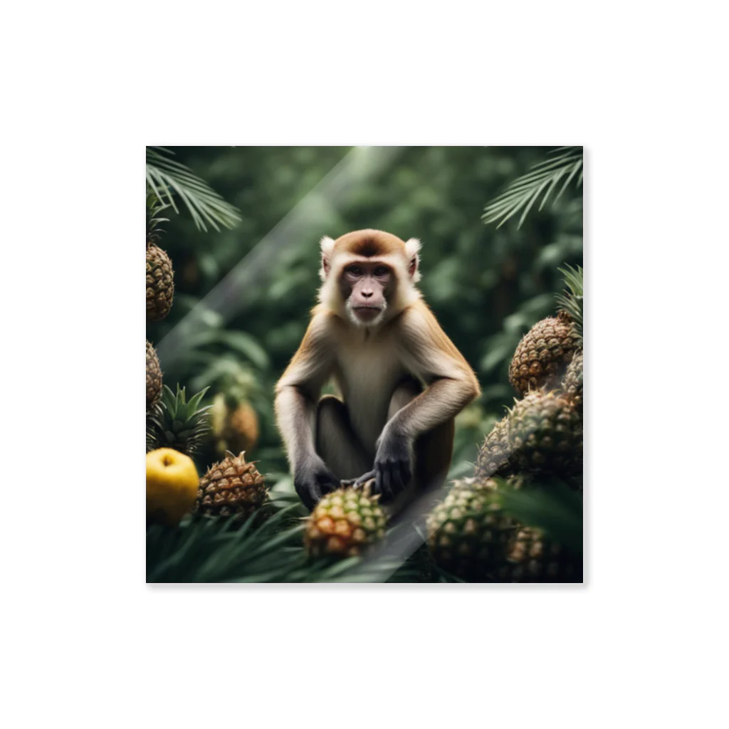 ZORATHのパイナップル　サル Sticker