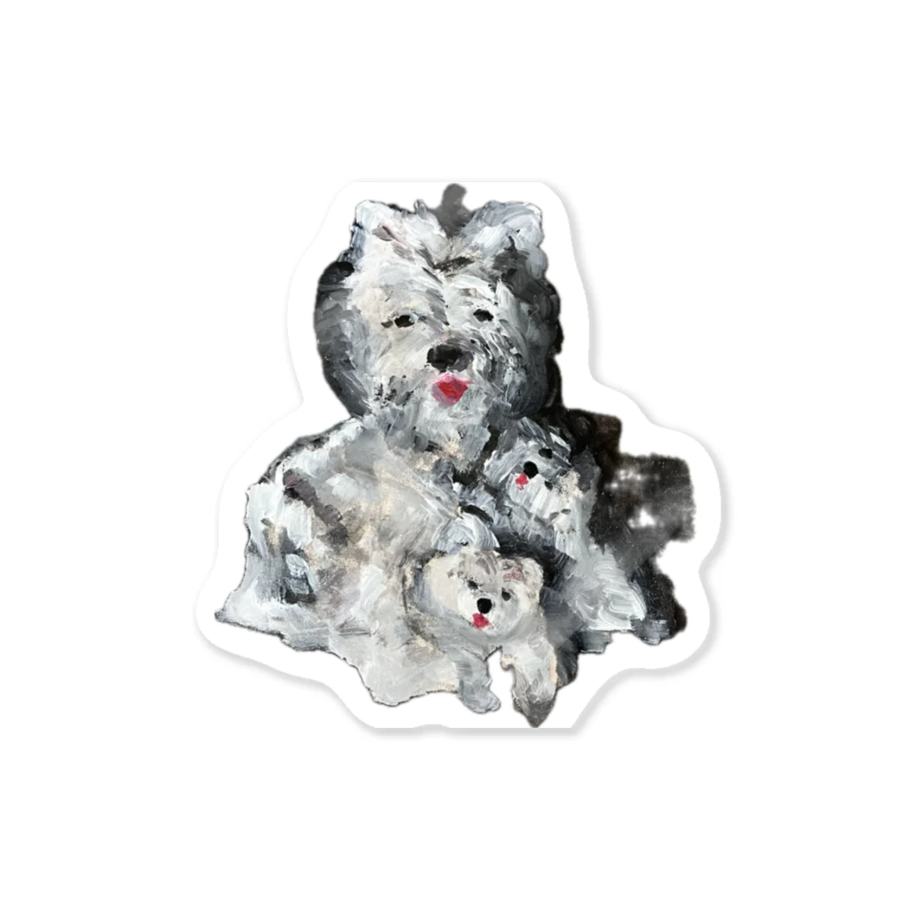 喫茶あいおいのいぬの置物 Sticker