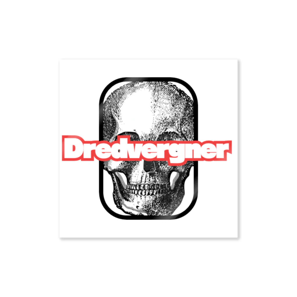 -DREDVERGNER-のBig Face Bone Sticker