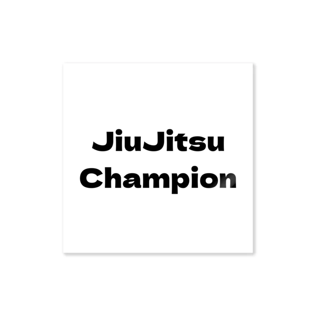 NoJiujitsuNoLifeの柔術ブランド　JiuJitsu Champion ステッカー