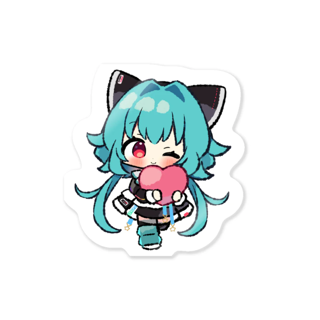 流レ星ミラ🌟🧹Vtuberのミニキャラ　ラブ！【流レ星ミラ】 Sticker