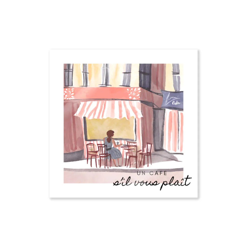 COZY ILLUSTRATION COMPANYのCAFE TIME ステッカー