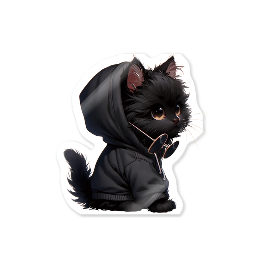 meow-sunniesの黒猫 Sticker