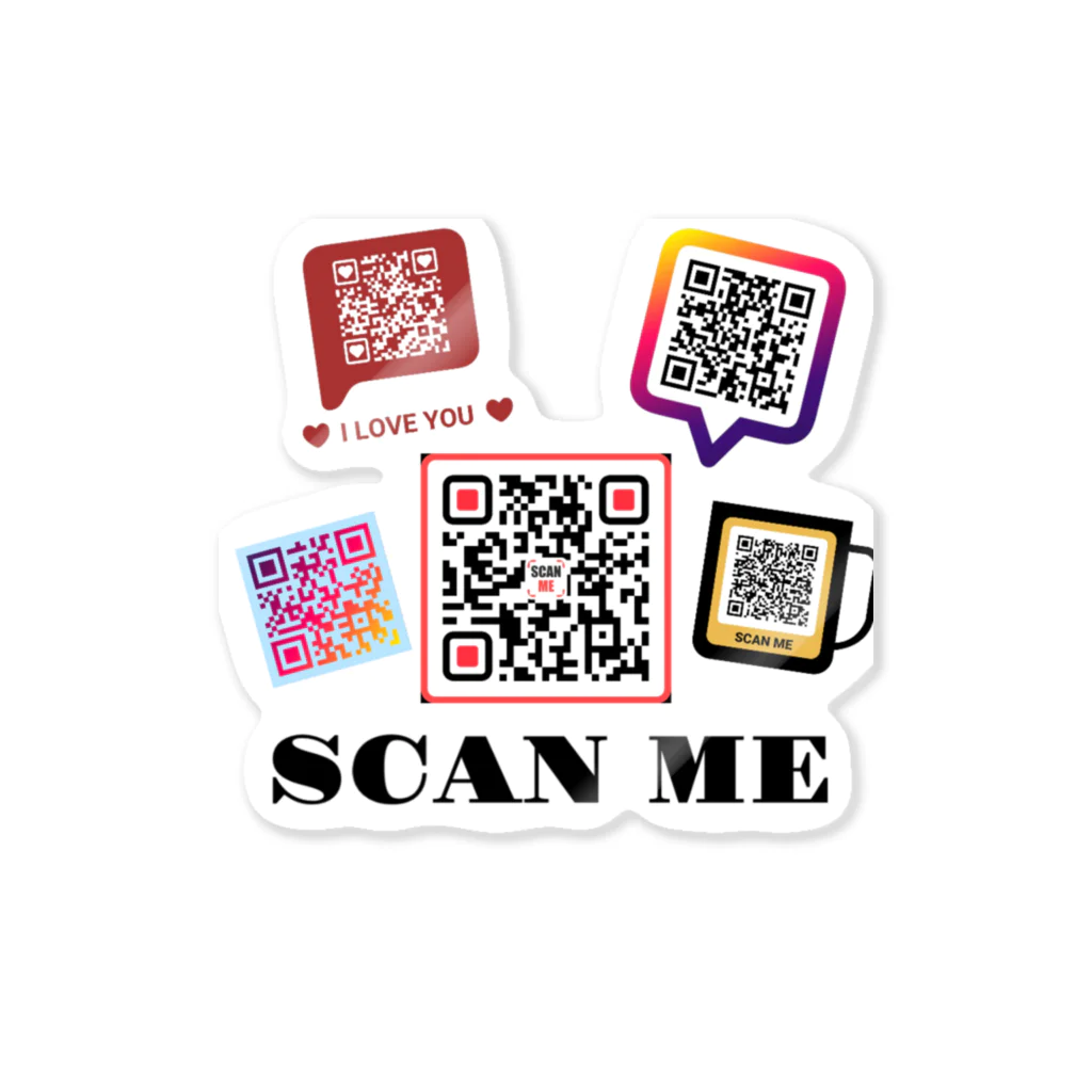 Studio L.O.LのSCAN ME いっぱいのQRコード ステッカー