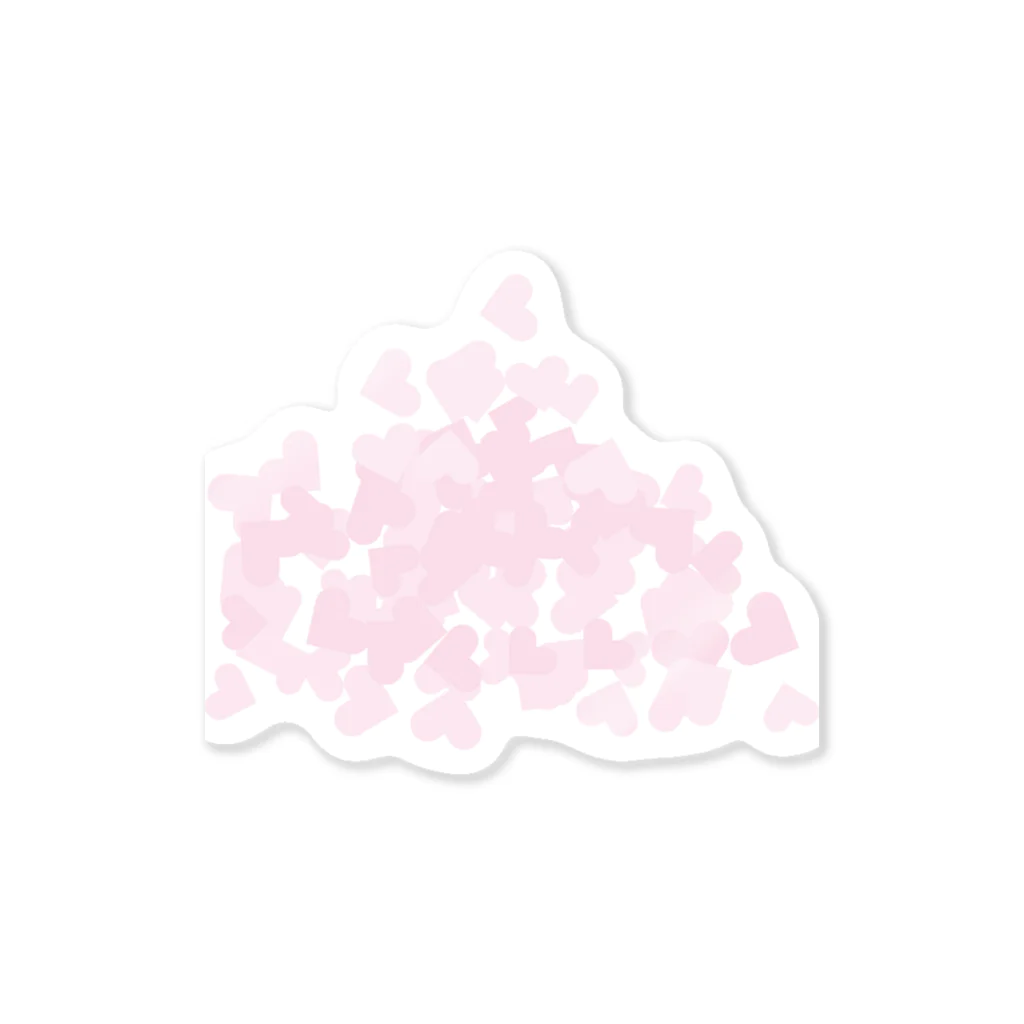 Drecome_Designの【積もったheart mark】百のハート♡飴霰(あめあられ) Sticker