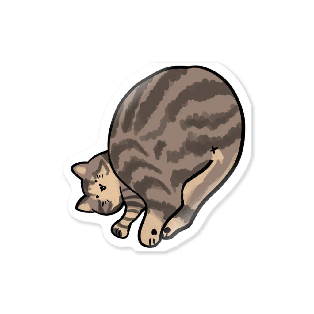 アプリコット・バスのケツ突き出し猫 Sticker