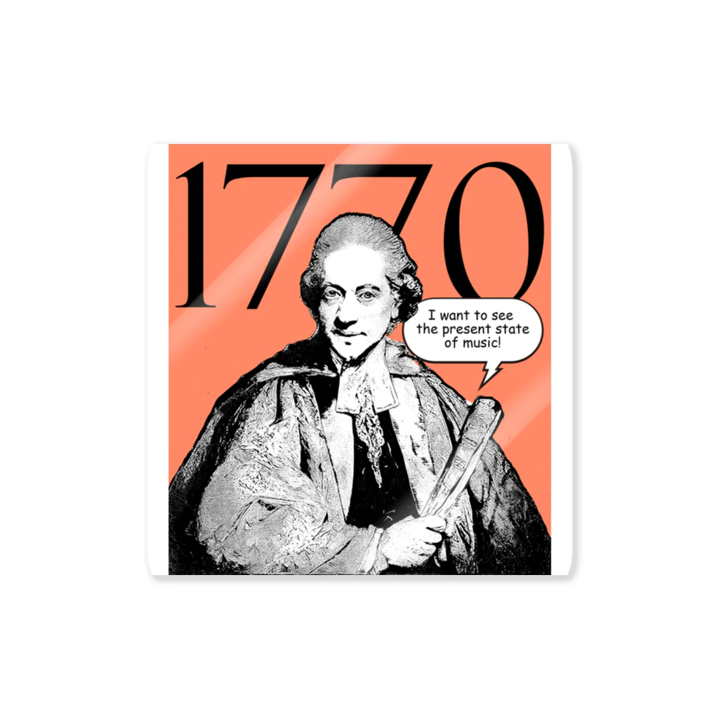 ぽっぷ古楽 POP KOGAKUのCharles Burney's Musical Journey 1770 Sticker