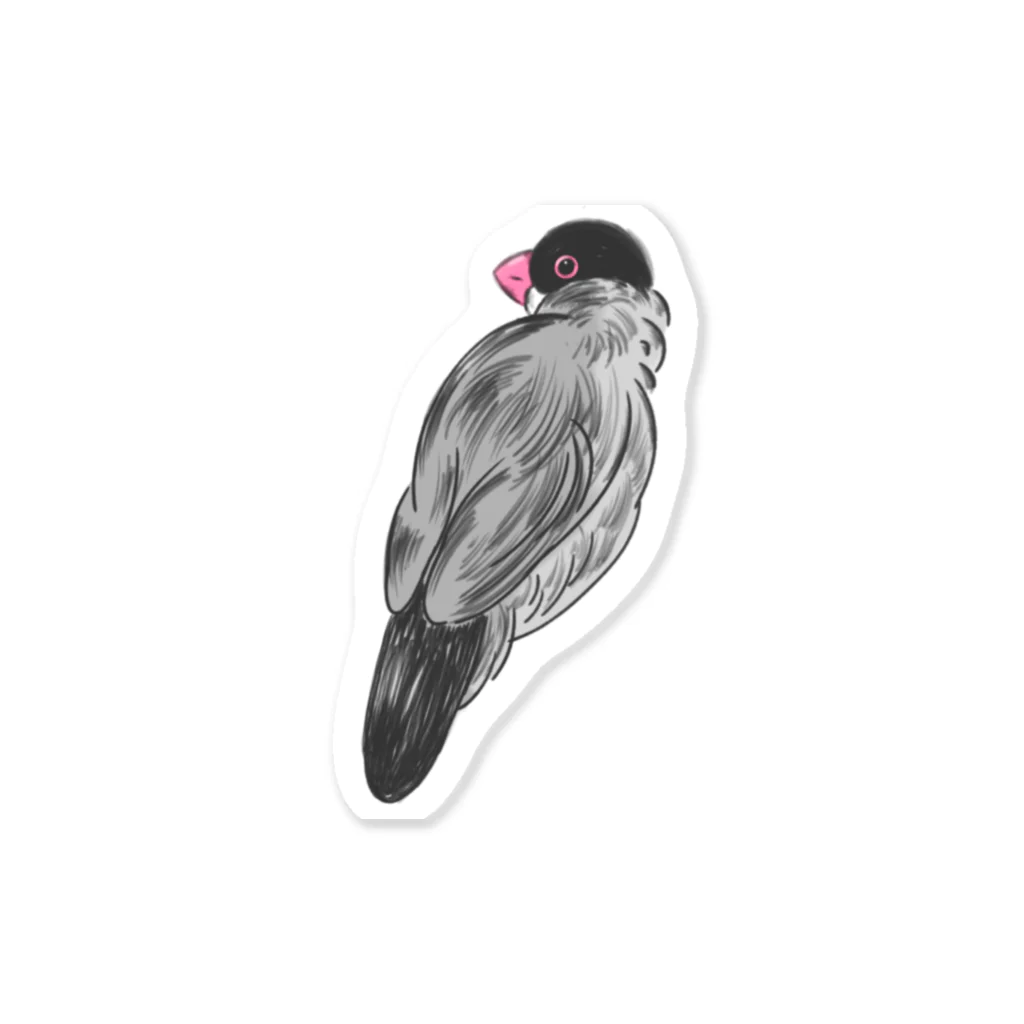 suzuaoのふさふさ文鳥くん Sticker