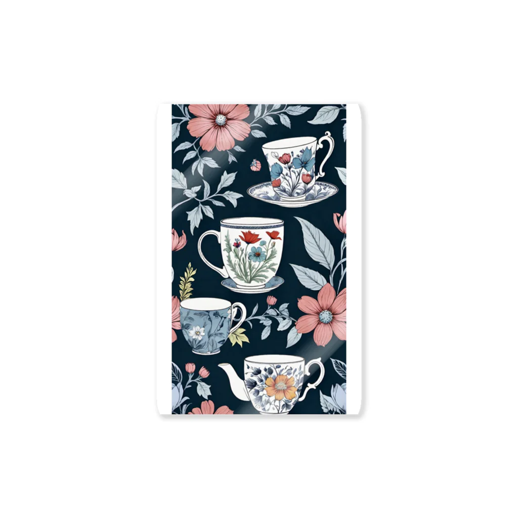 (っ◔◡◔)っ ♥ Le Petit Trésor ♥の花の詩カップ(The Flower Poetry Cup) Sticker