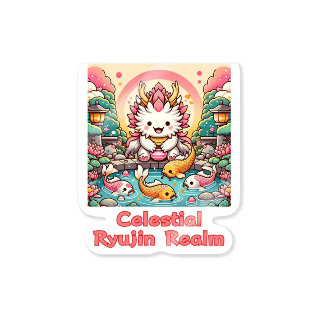 大江戸花火祭りのCelestial Ryujin Realm～天上の龍神社7 Sticker