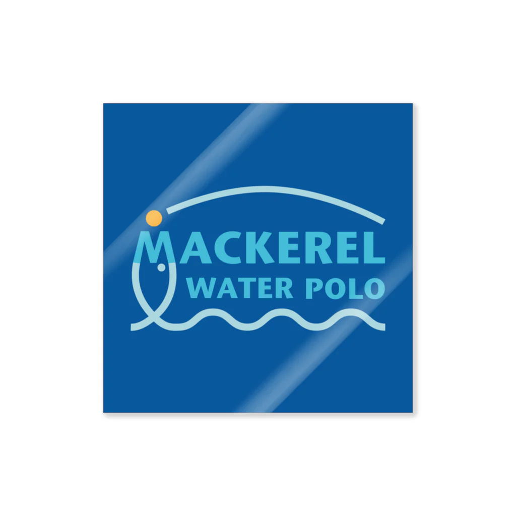 MACKEREL WATER POLOのMACKEREL（ブルースクエア）片面プリント Sticker