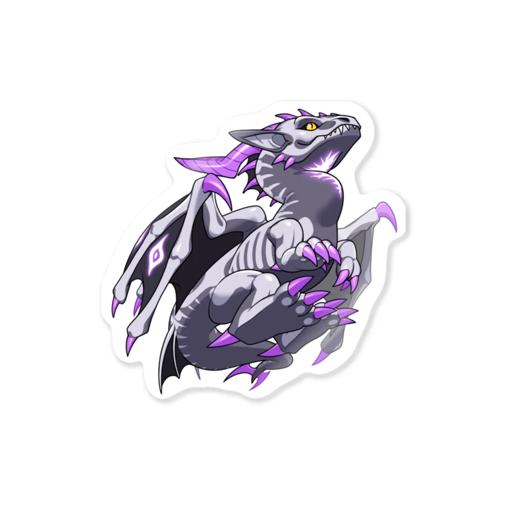 menrui_alphaの骨模様のドラゴン Sticker