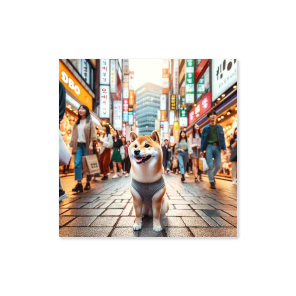 japantravelの柴犬のソウル散歩 Sticker