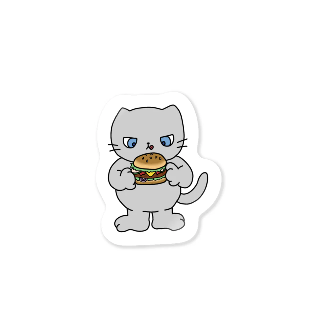 ふうこジャスミンのつり目ねこハンバーガー Sticker