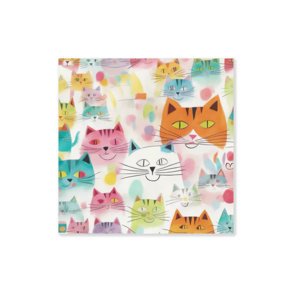 F2 Cat Design Shopのbeloved cats 002 ステッカー