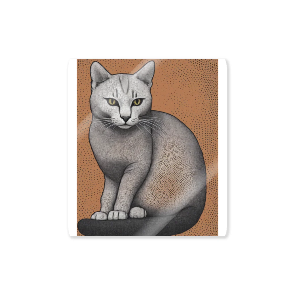 F2 Cat Design Shopのhairless cat 001 Sticker