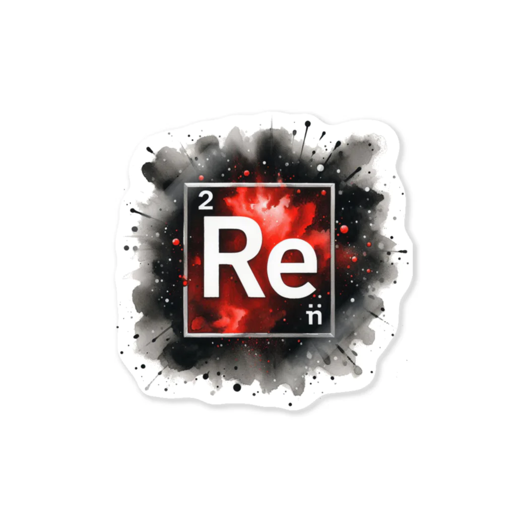 science closet（科学×ファッション）の元素シリーズ　~レニウム Re~ Sticker