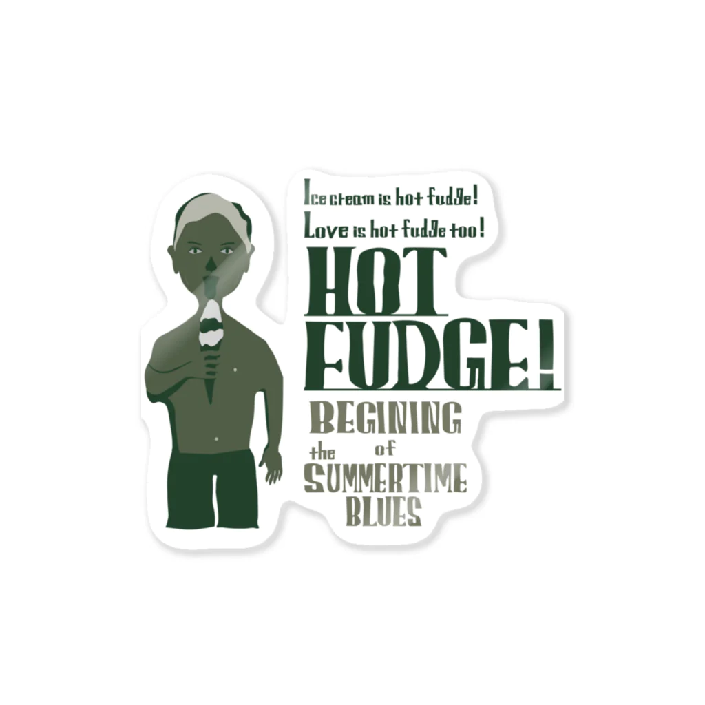 KIKUUUDESIGNのhot fudge! ステッカー