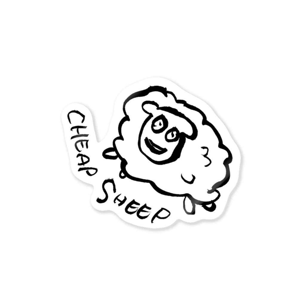 #ffffffのCheapsheep ステッカー