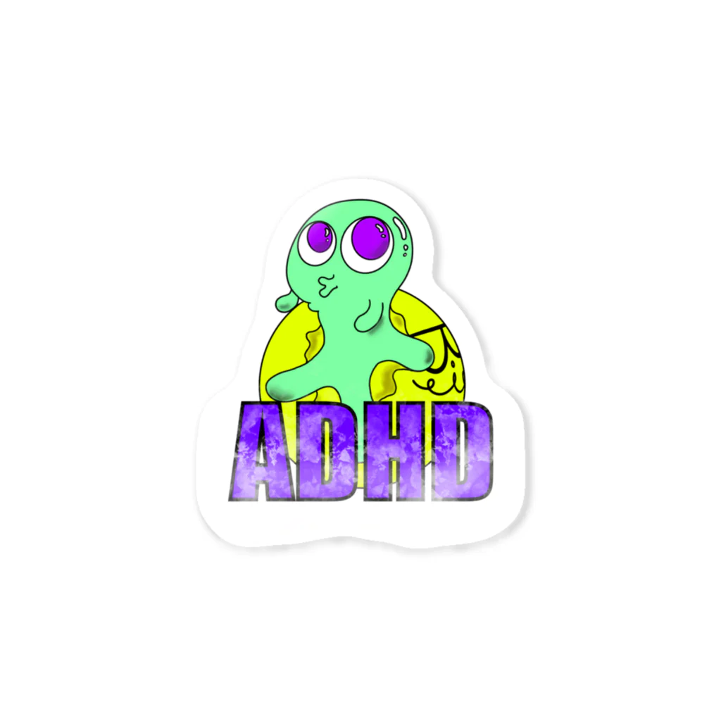 BeieのCharacter logo 『ADHD』 ステッカー