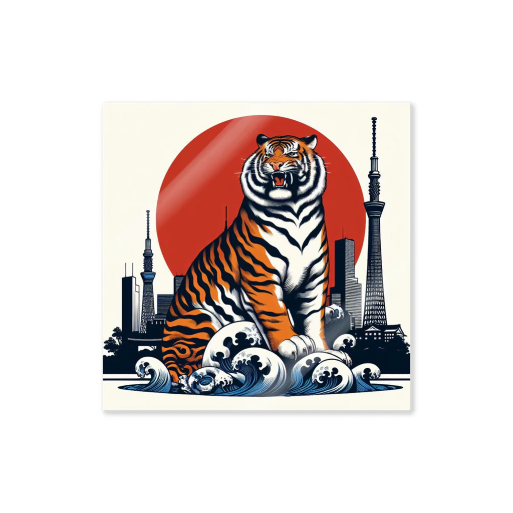 momonekokoの風格漂う王者の虎 Sticker