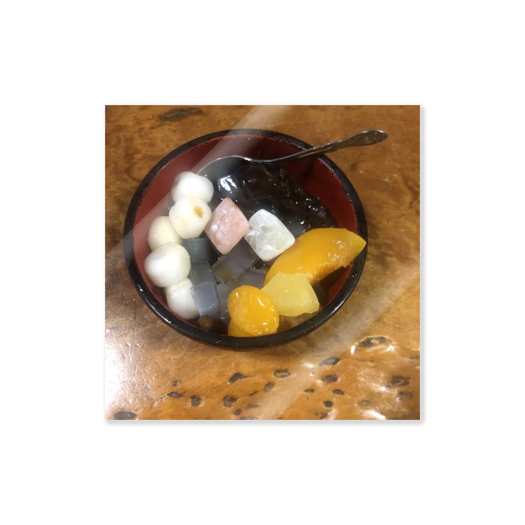 saitama-eit88の蕎麦屋　食後の白玉あんみつ ステッカー