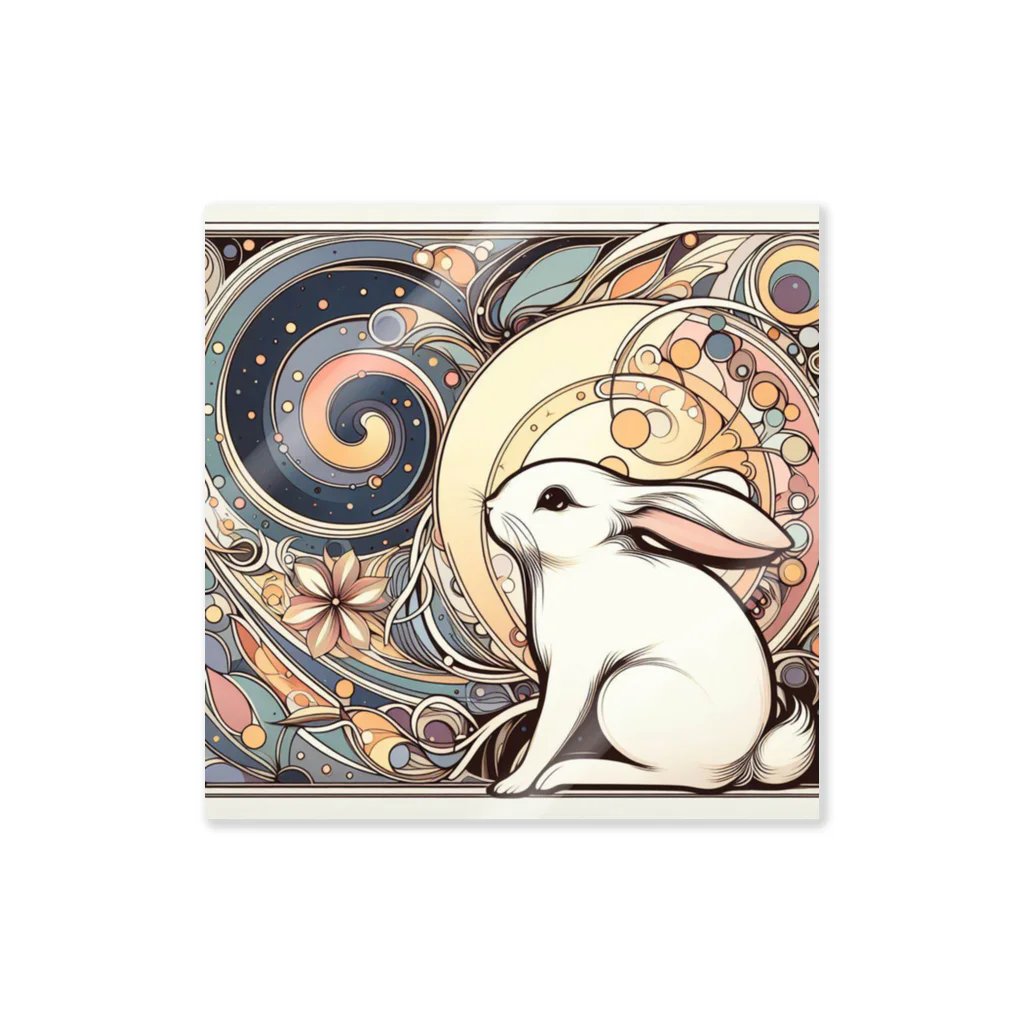 tearai-ugaiのヌーボーウサギ ステッカー