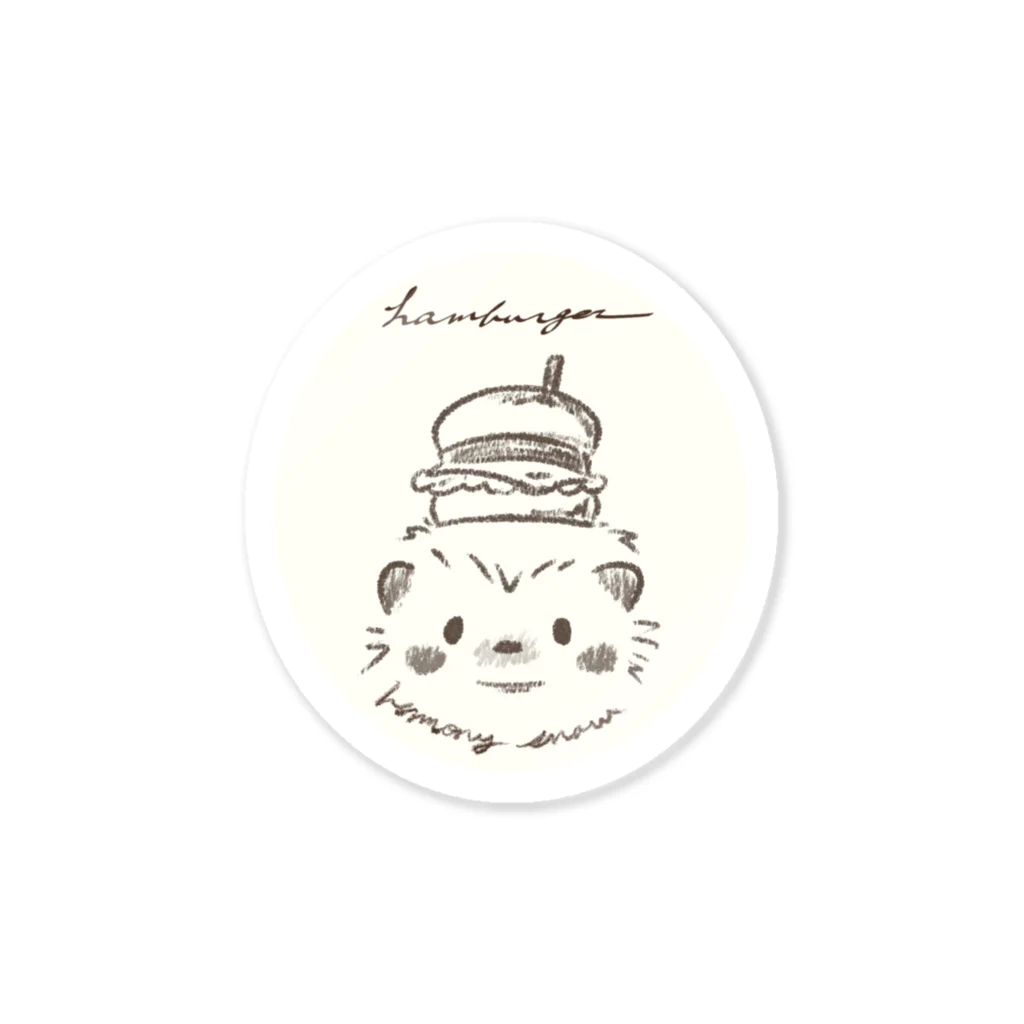 lemonysnow/ハリネズミグッズの【限定】hamburger Sticker