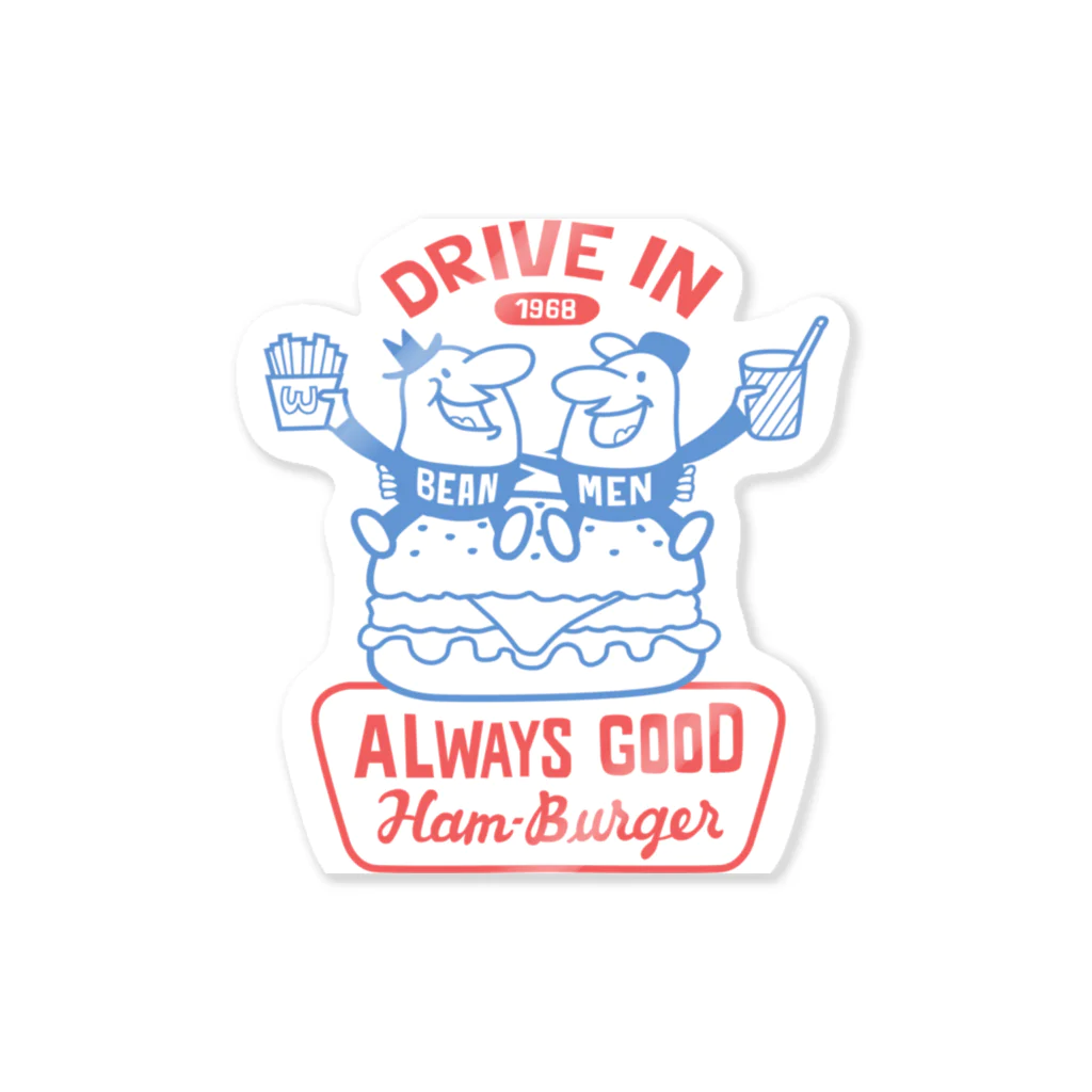 Design For Everydayのビーンズマンとハンバーガー Sticker